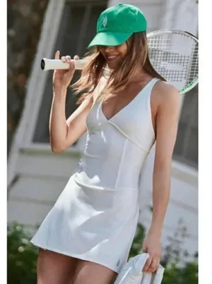 FREE PEOPLE FP Movement Drop Shot Minidress in White Size X-Large thumbnail 14