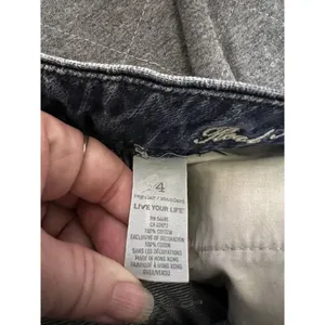 American Eagle Women Blue‎ Medium Wash Low Rise Wide Leg Flare Jeans Size 4? thumbnail 11