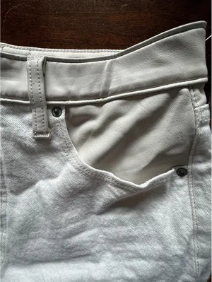 Abercrombie & Fitch 90’s Straight Ultra High Rise Cream Jeans Size 29 thumbnail 9