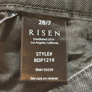Risen Black High Rise Cropped Distressed Jeans - size 28 thumbnail 7
