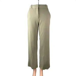 Aritzia Babaton Womens Beige Khaki Wool High Rise Wide Leg Trousers Pants Size 0 thumbnail 2