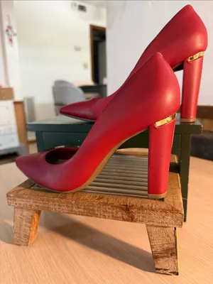 Marc New York Red Leather Pointed Toe Leather Pumps thumbnail 3