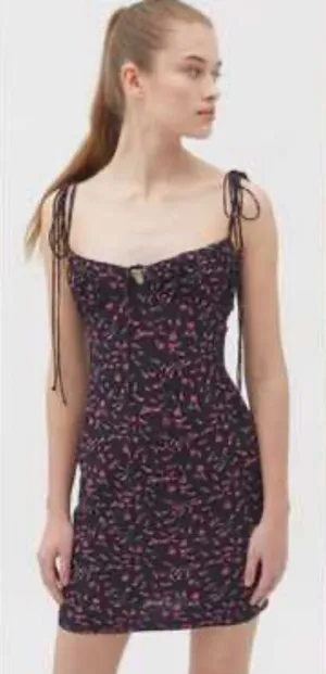 NEON BLONDE Black and Pink Mini Dress thumbnail 1