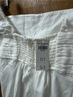 Abercrombie & Fitch A&F Emerson Cap Sleeve Mini Dress Linen White Medium NEW thumbnail 8
