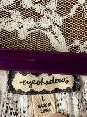 Ivory Crochet Kimono Size Large thumbnail 4