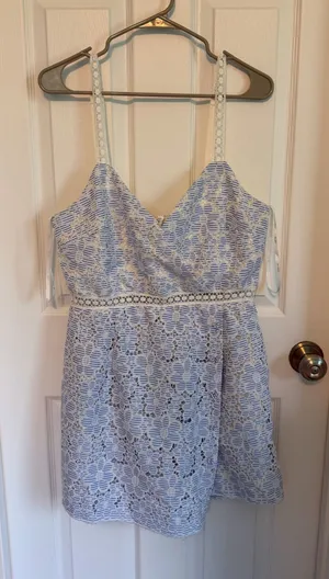 Just Me Blue Floral Romper thumbnail 1