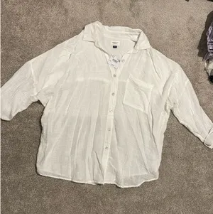 American Eagle Gauzy Coverup Shirt thumbnail 4
