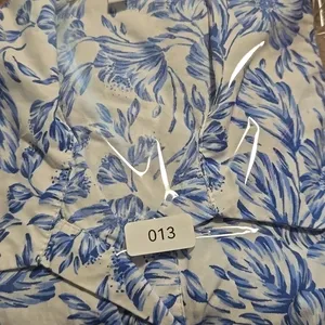 Olivaceous Blue and White Floral Mini Dress Size M thumbnail 10