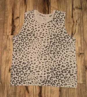 Zoe & Liv Cheetah print tank thumbnail 1