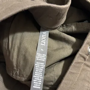 Vuori XL Women Olive Green Ripstop Jogger Pants with organic cotton drawstrings thumbnail 6