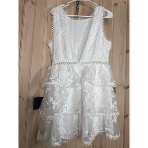 NWT Lulus Look So Sweet White Embroidered Lace Mini Dress Cocktail Party Size XS thumbnail 7