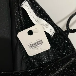 NEW Altar’d State Black Holiday Sparkle Bow Mini Dress Size XXL NWT thumbnail 6