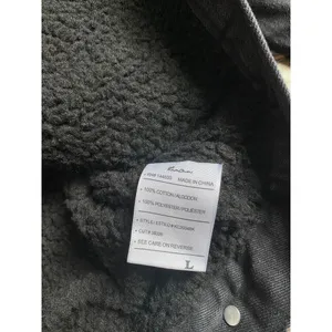 NWOT Womens KanCan‎ Sonny Sherpa Trucker Jacket acid black denim size L thumbnail 11