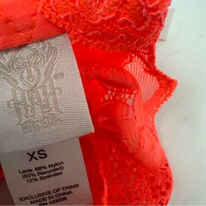 We Are HAH Chi‎ Bralette Fried Salmon Pink Floral Lace Sheer Adjustable XS NEW thumbnail 10