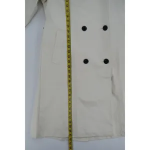 Womens Cream Hooded Double Breasted Trench‎ Coat Size L thumbnail 8