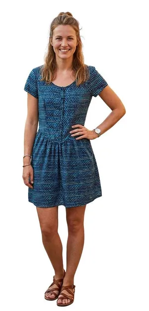 Freebird Blue Printed Mini Dress, M Size M thumbnail 1