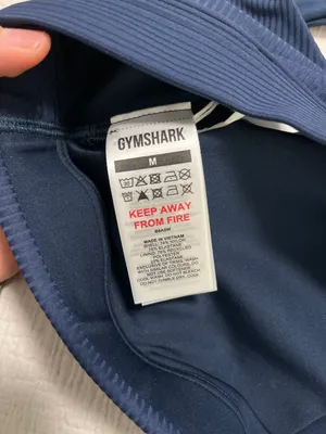 Gymshark Ribbed Sports Bra - Navy thumbnail 3