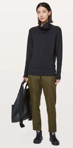 Lululemon High Lines Pullover sweatshirt black streetwear loungewear activewear thumbnail 1