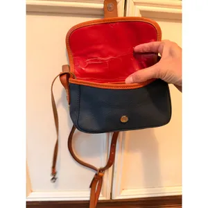 Dooney & Bourke Crossbody Bag Women Small Navy All Weather Leather Vintage Purse thumbnail 5