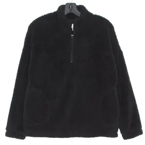 Cuddl Duds Sweater 1/4 Zip Fleece Oversize Athleisure Outdoor Casual Black Small thumbnail 1