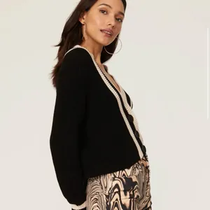 Black and White Varsity Cardigan thumbnail 2