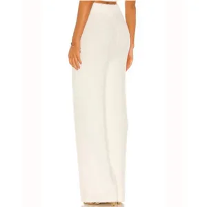 Amanda Uprichard Charlett Cozy Pant Ivory Off White Furry Fuzzy Pants Medium thumbnail 3