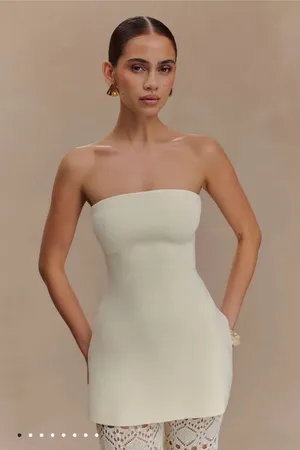 Meshki anette bandage knit strapless top thumbnail 1