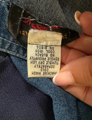 Vintage 90s Mom denim modest dress 14 thumbnail 6
