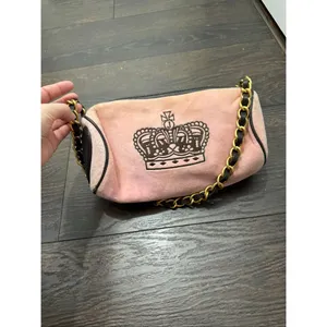 Juicy Couture Y2K 2000s 90s Vintage Barrel Bag Velour Chain thumbnail 4