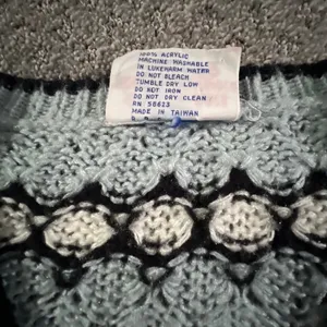 Western Connection‎ Sweater Womens Medium Blue Vintage 80s Popcorn Knit V-Neck thumbnail 5