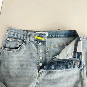 Topshop Asos Kort Petite Size 6/28 High Waist Wide Leg Light Blue Denim Jeans thumbnail 6