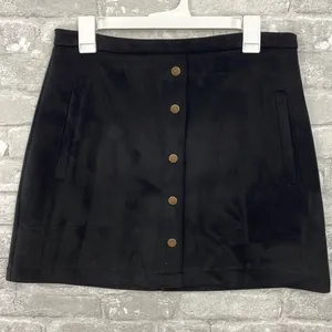 HYFVE Black Faux Suede Skirt thumbnail 1