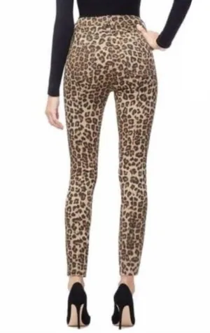 Good American Leopard Print Jeans Brown Size 28 High Rise Good Waist thumbnail 3
