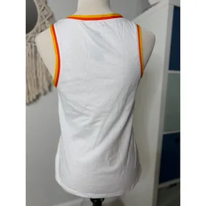 White Yellow Orange Walt Disney World 1971 Retro Kidcore Bloke Tank Top Shirt S thumbnail 3