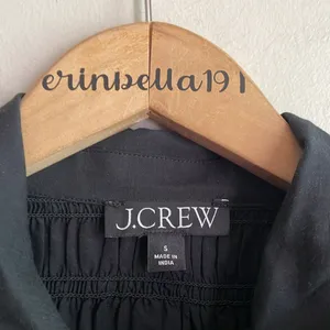 J.Crew Smocked button-up shirt in cotton-blend voile black thumbnail 7