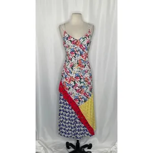 ANTHROPOLOGIE Colloquial Bias Conversations 52 of 52 Midi Slip Patchwork Medium thumbnail 3