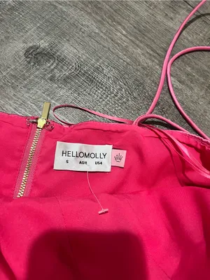 HELLO MOLLY Mini Luxuries Satin Mini Dress in Pink thumbnail 6