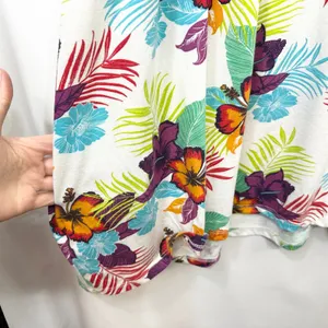 Woman Within Plus Size 34/36W Top‎ 4X Floral Babydoll White Tropical Pockets 105 thumbnail 8