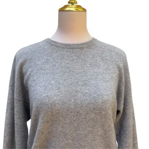 VTG Charter Club Cashmere Sweater M Gray Crew Neck Relaxed Soft Quiet Luxury thumbnail 2