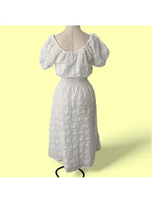 Madewell Sophia Midi Dress in Seersucker Check - Size XS thumbnail 5