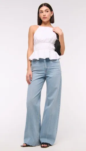 Abercrombie High-Rise Wide-Leg Jeans thumbnail 1