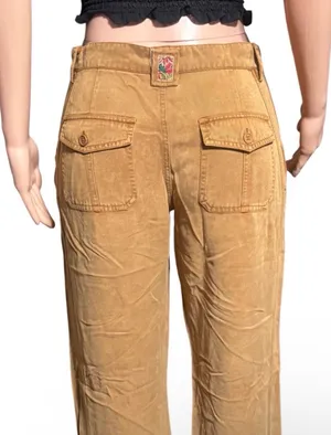 Pulp women's mid-rise butter scotch side panel Tencel bootcut pants 8/M thumbnail 7