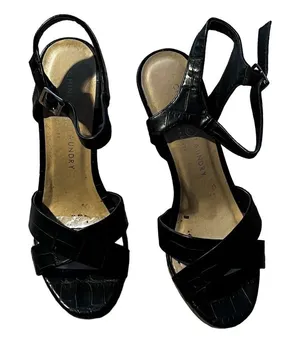 Chinese Laundry Women's Black Platform Sandals Sz 8 Ankle Strap High Heels thumbnail 1