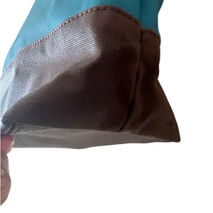 Tory Burch Jaden Tote Blue Canvas‎ Coconut Tan Leather Shopper Bag thumbnail 6