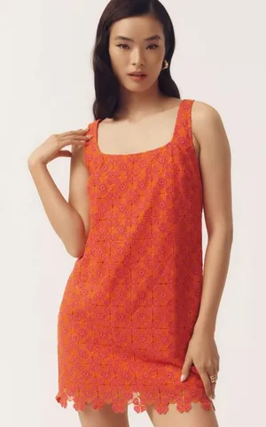 Anthropologie Maeve Square-Neck Mini Shift Dress thumbnail 1