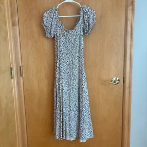 GNV 33 Floral Puff Sleeve Midi Dress Ukraine‎ cotton slit thumbnail 6
