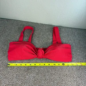 Beach Riot Sophia Knot Front Top Red 14”Laying Fat Across Beach Vacation Sexy thumbnail 7