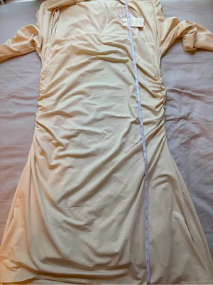 Abercrombie & Fitch NWT Ivory Ruched Long Sleeve Mini Modal Dress XL thumbnail 9