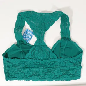 NWT Size S Free People Racerback Bralette Green Gallon Unlined Bralette thumbnail 9