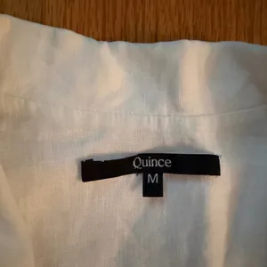 Quince 100% European Linen Short Sleeve Shirt Size M White Camp Collar Boxy Top thumbnail 2